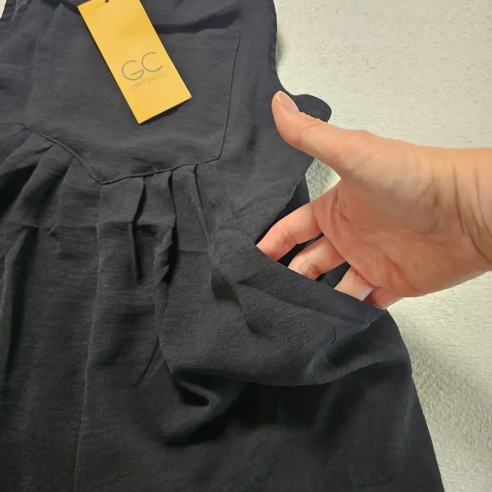GreCerelle S Black Shortalls Pinafore Overall Shorts Minimalist Casual Cozy - Picture 6 of 10